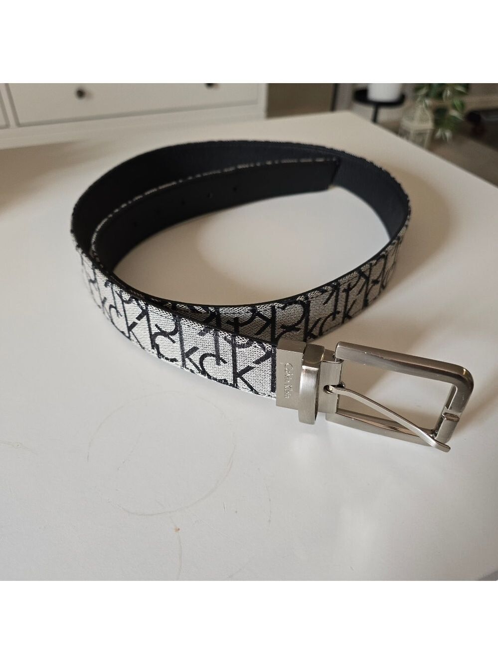 Calvin Klein Black and White Men's Belt Size XL